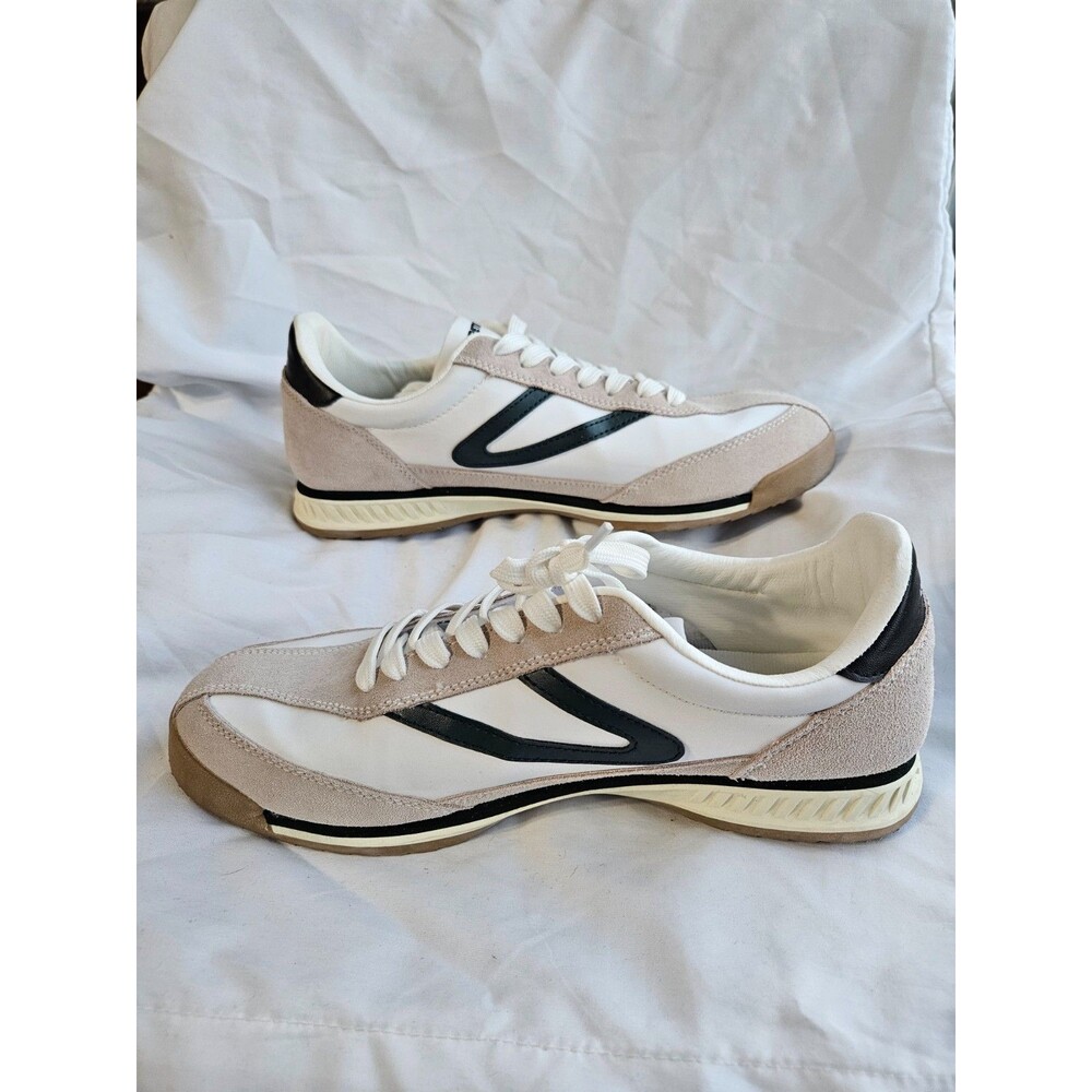 Tretorn Rawlins Vintage T- Toe Men White Navy Blue Sneakers Shoe Size 11